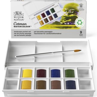 Cotman Watercolour 8 Half Pan Landscape Pocket Set