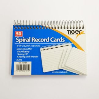 RECORD CARDS SPIRAL 6X4, Notebooks & Pads