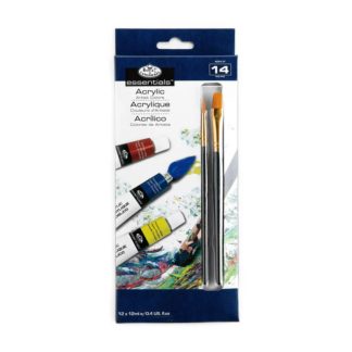12ml Acrylic Paint 12 Pack With Brush, Art Sets