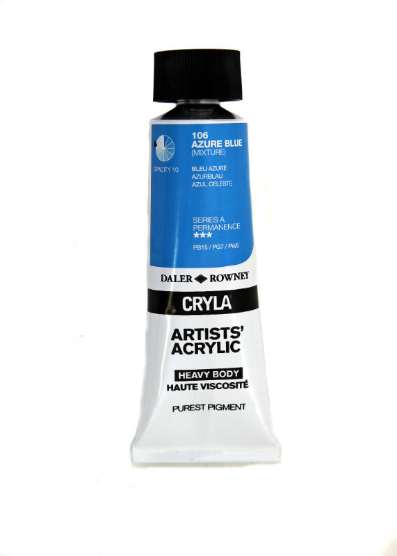 Cryla Acrylic 75ml Azure Blue, Acrylic Paints