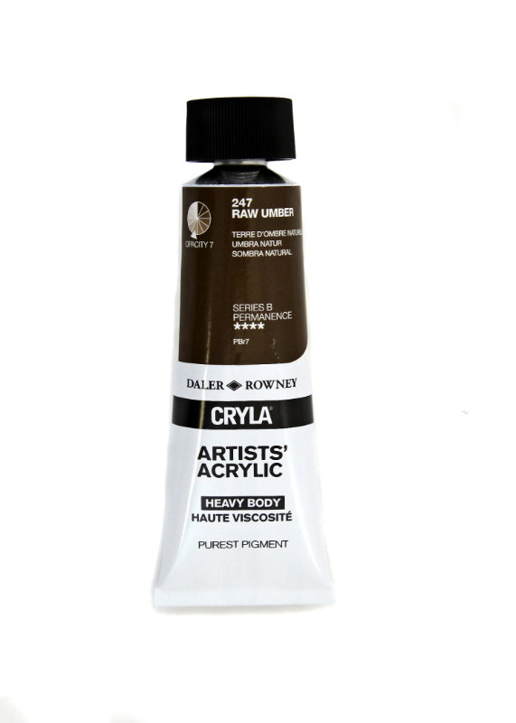 Cryla Acrylic 75ml Raw Umber, Acrylic Paints
