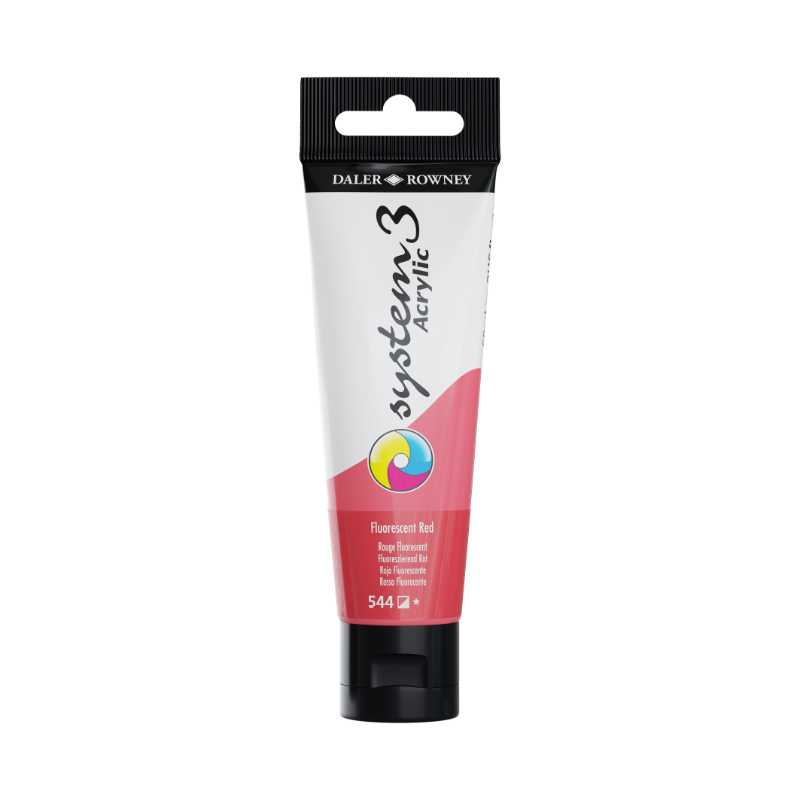 SYS 3 59ML FLUORESCENT RED, Acrylic Paints