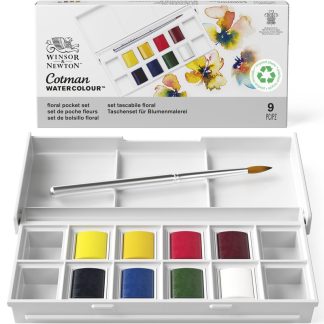 Cotman Watercolour 8 Half Pan Floral Pocket Set