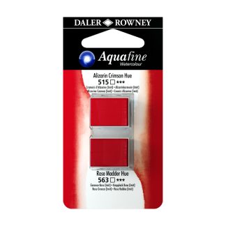 Aquafine Half Pan Aliz Crimson & Rose Madder Set 5