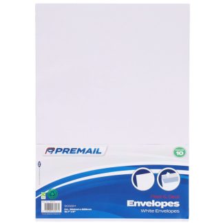 Premail C4 Peel & Seal Envelopes White 10 Pack