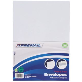 Premail C5 Peel & Seal Envelopes White 25 Pack