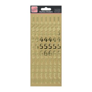 Large Numbers Gold Stickers