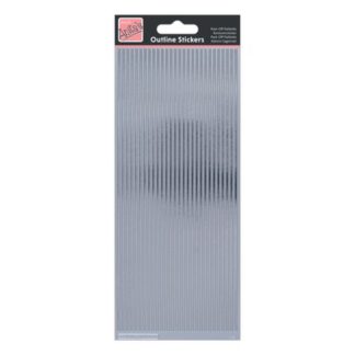 Straight Line Border Silver Stickers