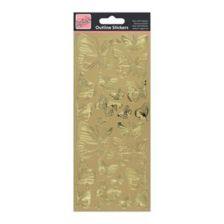 Butterfly Gold Stickers