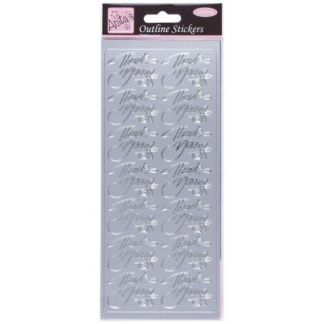 Elegant Thank You Silver Stickers