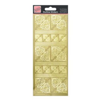 Celtic Heart Corners Gold