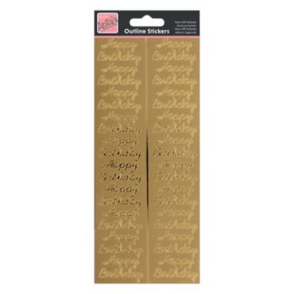 Birthday Repeated Gold Stickers