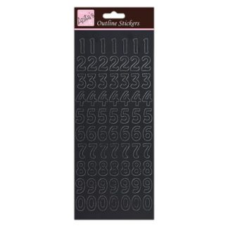 Large Numbers Black Stickers