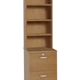 Two Drawer Filing Cabinet With Hutch