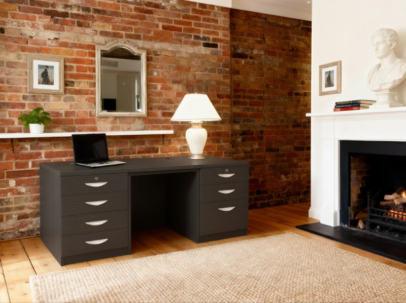 Desk With Two Drawer Units - Image 3