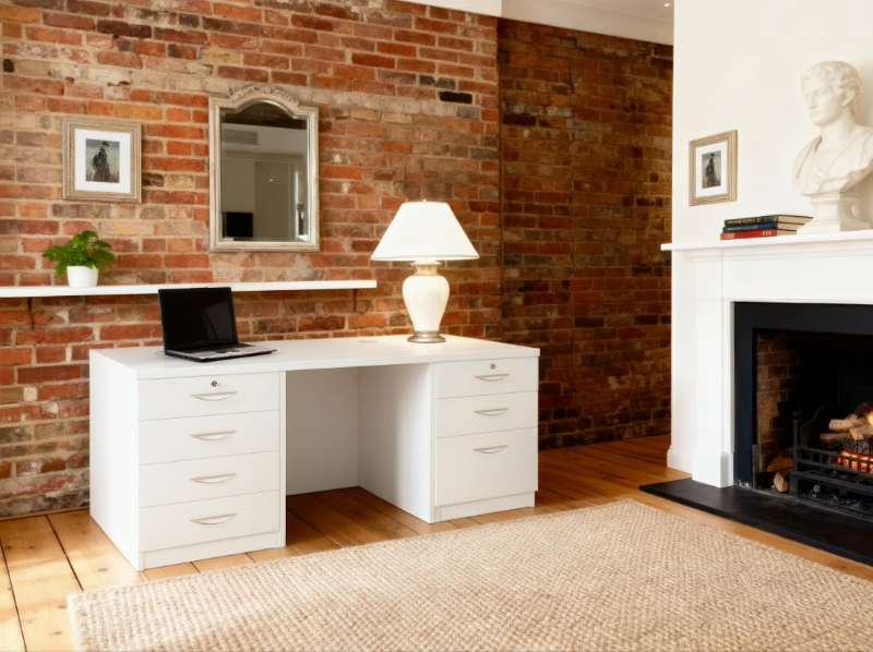 Desk With Two Drawer Units - Image 4