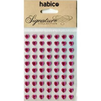 Habico Signature 8mm Heart Shaped Gems Cerise