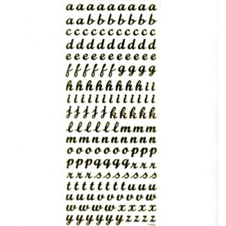 Habico Signature Alpha Lower Case Foil Gold Stickers