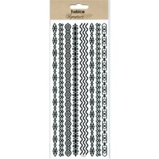 Habico Signature Border Stickers Silver